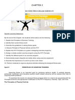 Exercise Program Design: Input 6 Principles of Exercise Training