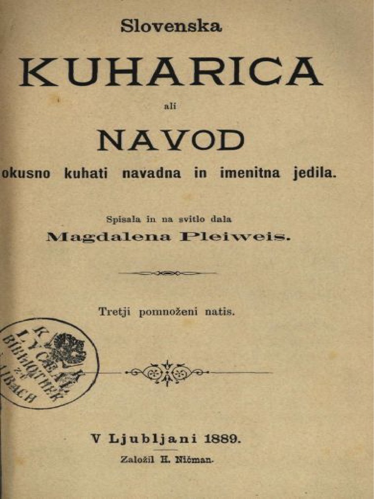 Magdalena Pleiweis - Slovenska Kuharica | PDF