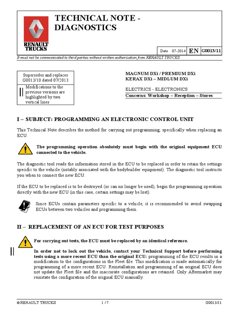 Technical Note Diagnostics I Subject Programming An Electronic