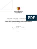 Guía para Redacción de Un Ensayo Argumentativo