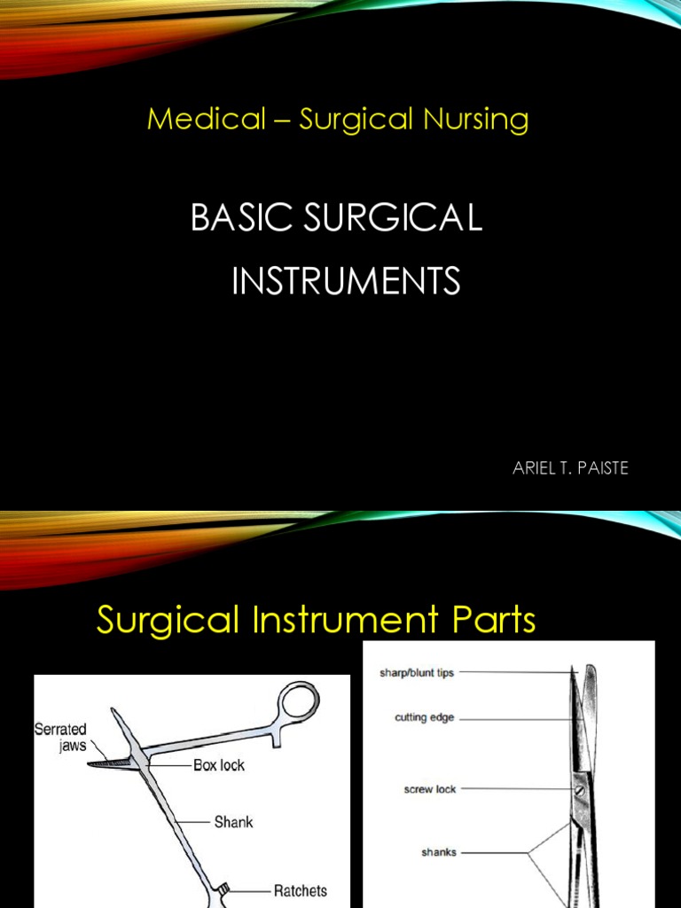 Basic Surgical Instruments PDF Medical Specialties