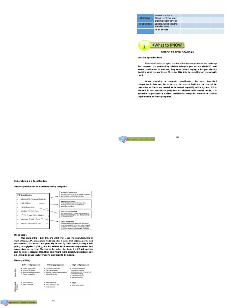 Computer Specifications Overview | PDF | Computer Network | Compact Disc