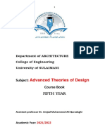 Advanced Theories of Design: Subject Course Book