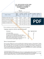 Department of Examinations: G.C.E. Advanced Level 2020 73 ENGLISH (New Syllabus) Marking Scheme Paper 1 Part A