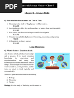 General Science Notes - Class 6