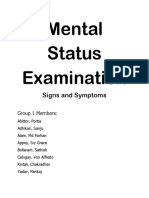 Group 1 Mental Status Examination