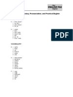 3 Answer Key Grammar, Vocabulary, Pronunciation, and Practical English