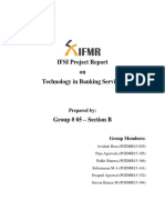 IFSI Project Report On Technology in Banking Services: - Section B