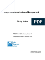 Project Communications Management: Pmbok Sixth Edition Based, Version 1.0 in Preparation For PMP Certification Exam