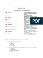 Energy Quiz Key 2