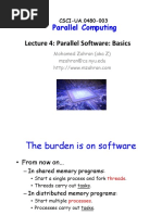 Parallel Computing: Lecture 4: Parallel Software: Basics