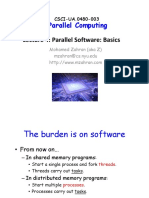 Parallel Computing: Lecture 4: Parallel Software: Basics