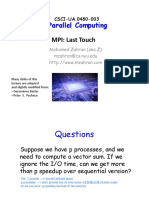 Parallel Computing: MPI: Last Touch