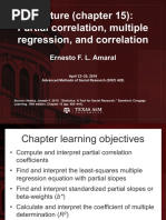 Lecture (Chapter 15) : Partial Correlation, Multiple Regression, and Correlation