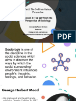 F3. The Self From The Perspective of Sociology