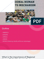 Group V Regional Human Rights Mechanisms (ASEAN - Europe - Americas - Africa)