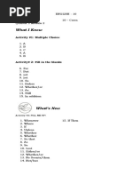 What I Know: Activity #1: Multiple Choice