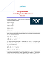 Assignment #9: Advanced Engineering Mathematics II Fall 1400