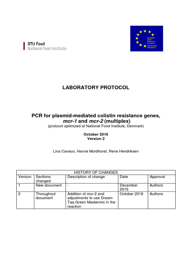 MCR1 Protocol crl5 | PDF | Agarose Gel Electrophoresis | Polymerase ...