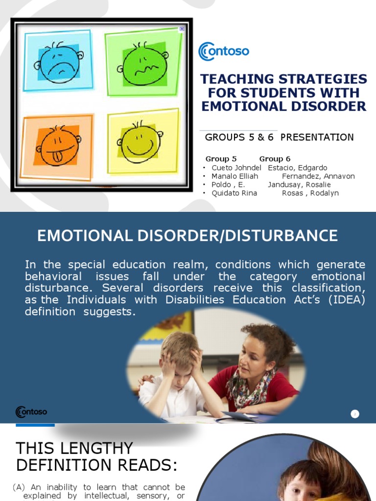 Strategies for Teaching Emotional Disturbance | PDF | Mental Disorder ...
