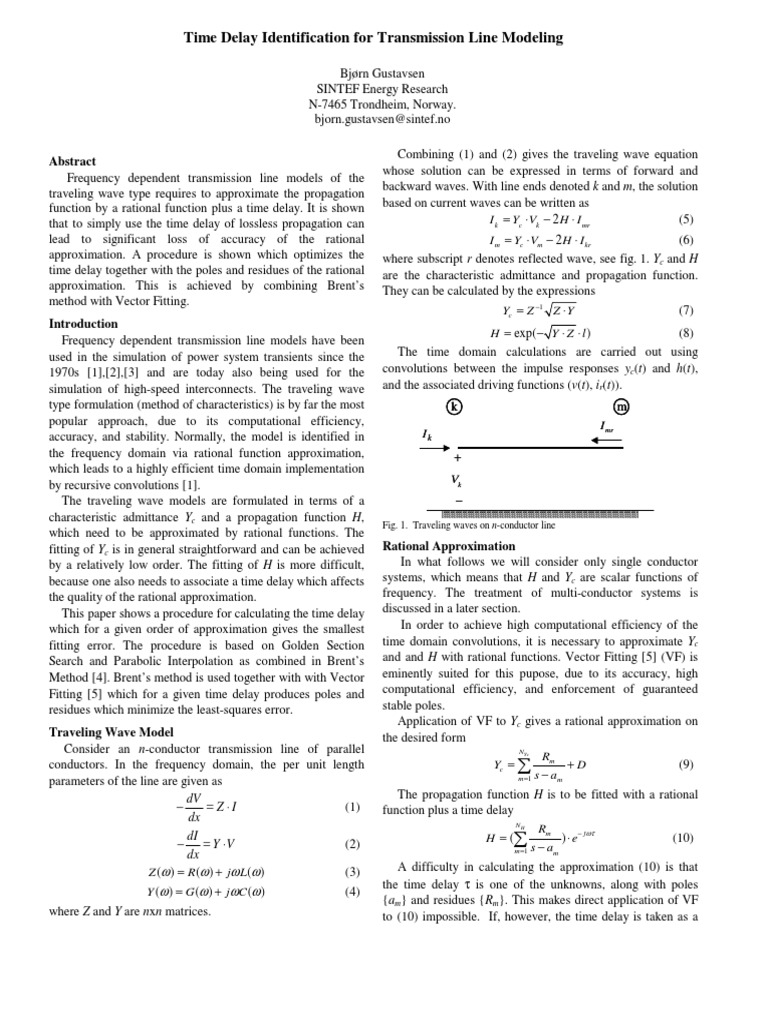 Optimizing Time Delay in Transmission Lines | PDF | Transmission Line ...