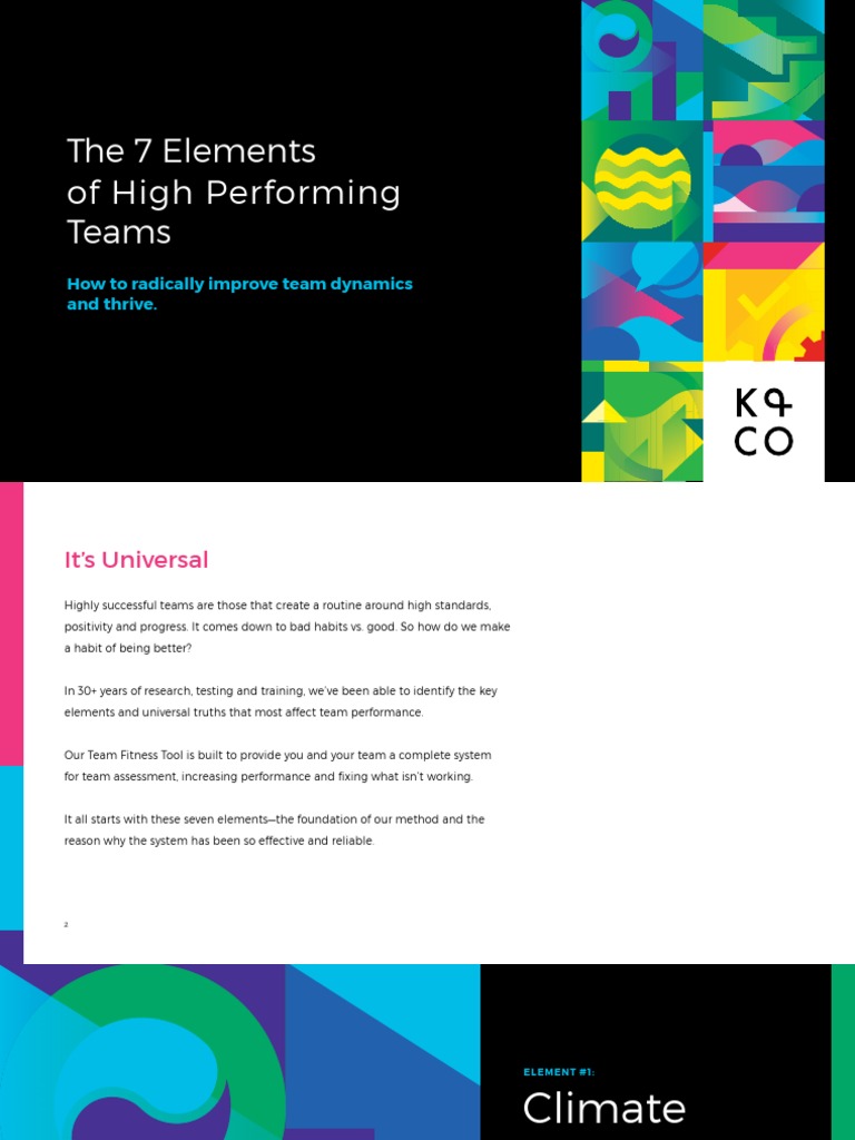 7 Elements of High Performing Teams | PDF | Leadership | Decision Making
