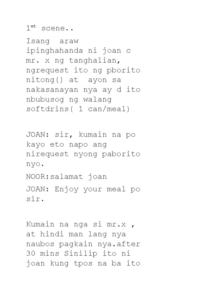 Role Play Script | PDF