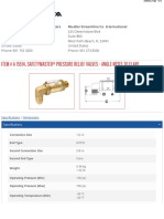 Item # A 15514, Safetymaster® Pressure Relief Valves - Angle Nptfe To Flare