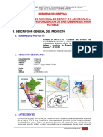 Memoria Descriptiva Adicional N1 Virgen de Las Peñas