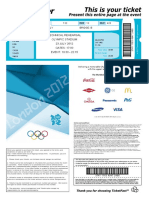 Technical Rehearsal Olympic Stadium 23 JULY 2012 GATES: 17:00 EVENT: 19:30 - 22:15