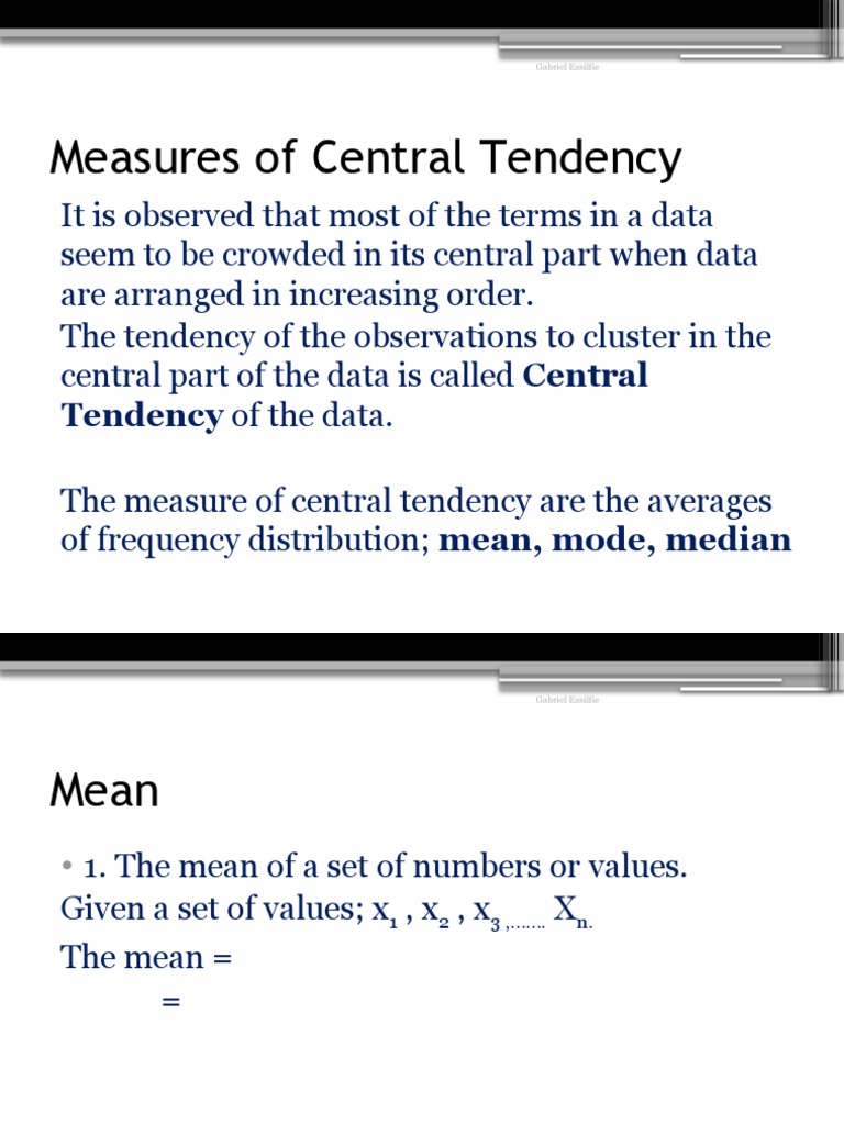 Statistics And Mathematics Part 3 Pdf Mean Median