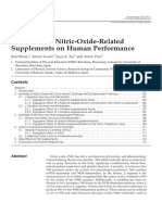 The Effect of Nitric-Oxide-Related Supplements On Human Performance