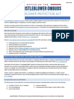 Whistleblower Protection Act Fact Sheet