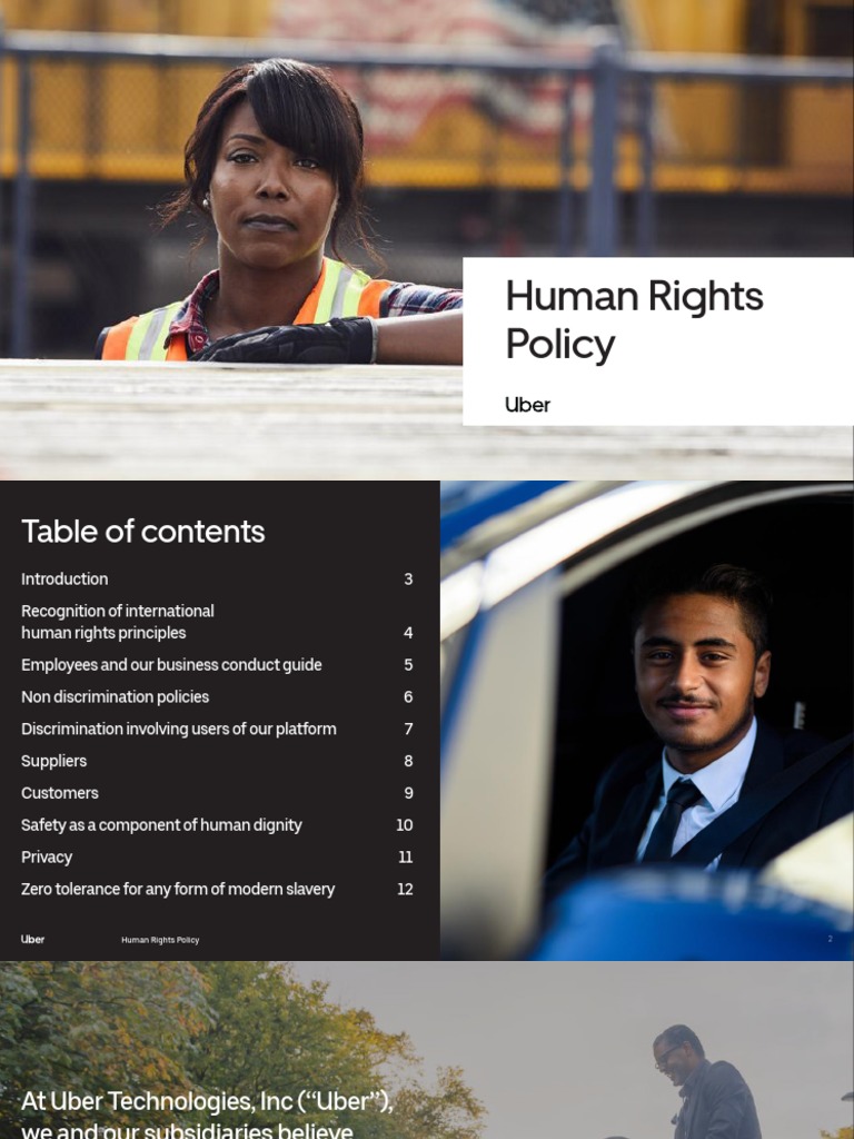 Uber Human Rights Policy Overview | PDF | Privacy | Discrimination
