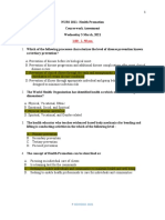 Health Promo Previous Assessment