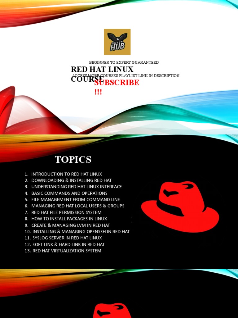 Red Hat Linux Course Subscribe !!! PDF Secure Shell Red Hat