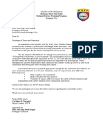 Republic of the Philippines NGO Letter