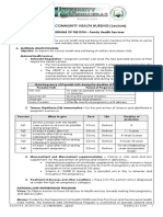 NCM 104: Community Health Nursing (Lecture) : Topic: National Health Programs of The Doh - Family Health Services