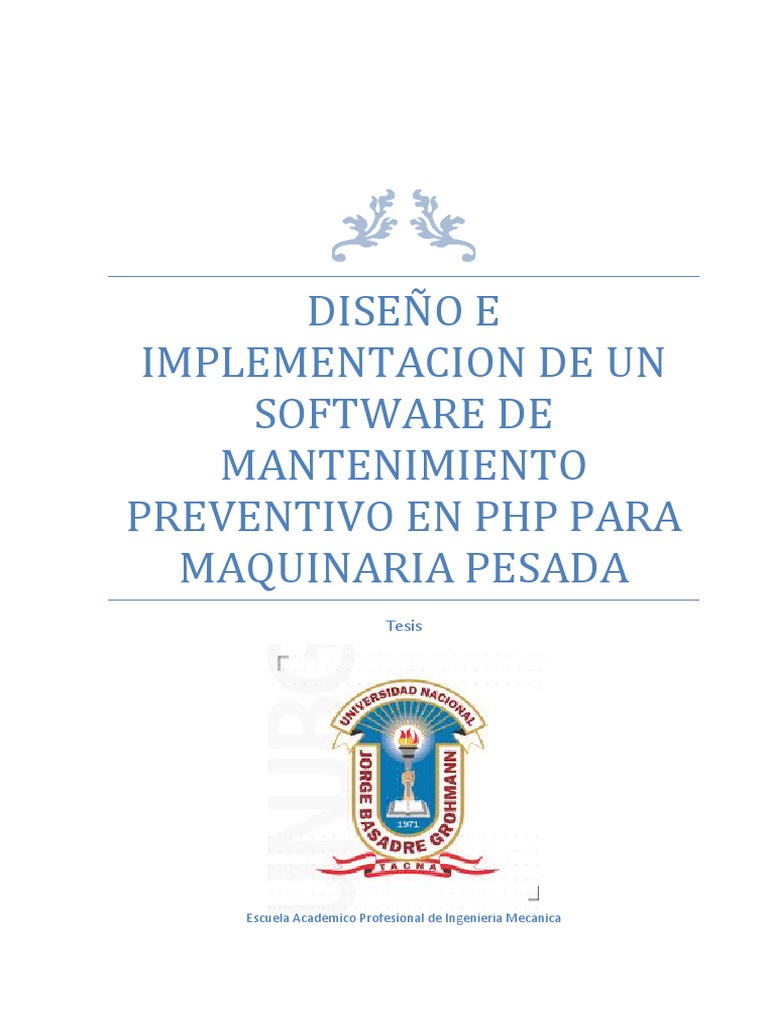Software de Mantenimiento Preventivo en PHP | PDF | Fuente abierta ...