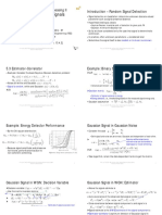 Detection of Random Signals: 521324S Statistical Signal Processing II Introduction - Random Signal Detection