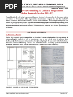 Annual Report On Counselling 2020-2021