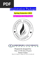 Registration Package: Spring Semester-2022