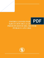Instrucciones Ley de Presupuestos Del Sector Público Año 2011