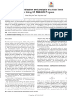 Parameter Identification and Analysis of A Slab Track System Using 3D ABAQUS Program