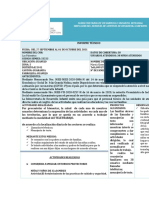 Informe Semanal Del 27 Septiembre Al 01 de Octubre Del 2021