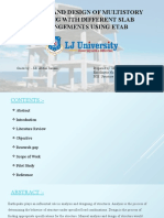 Analysis and Design of Multistory Building With Different Slab Arrangements Using Etab