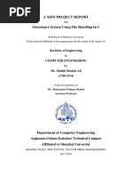 Attendance System Using File Handling in C