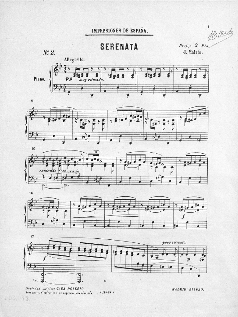 MalatsSerenata Espanola ORIGINALE PIANO PDF