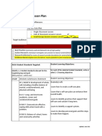 Lesson Plan: ASCA Student Standards Targeted: Student Learning Objectives