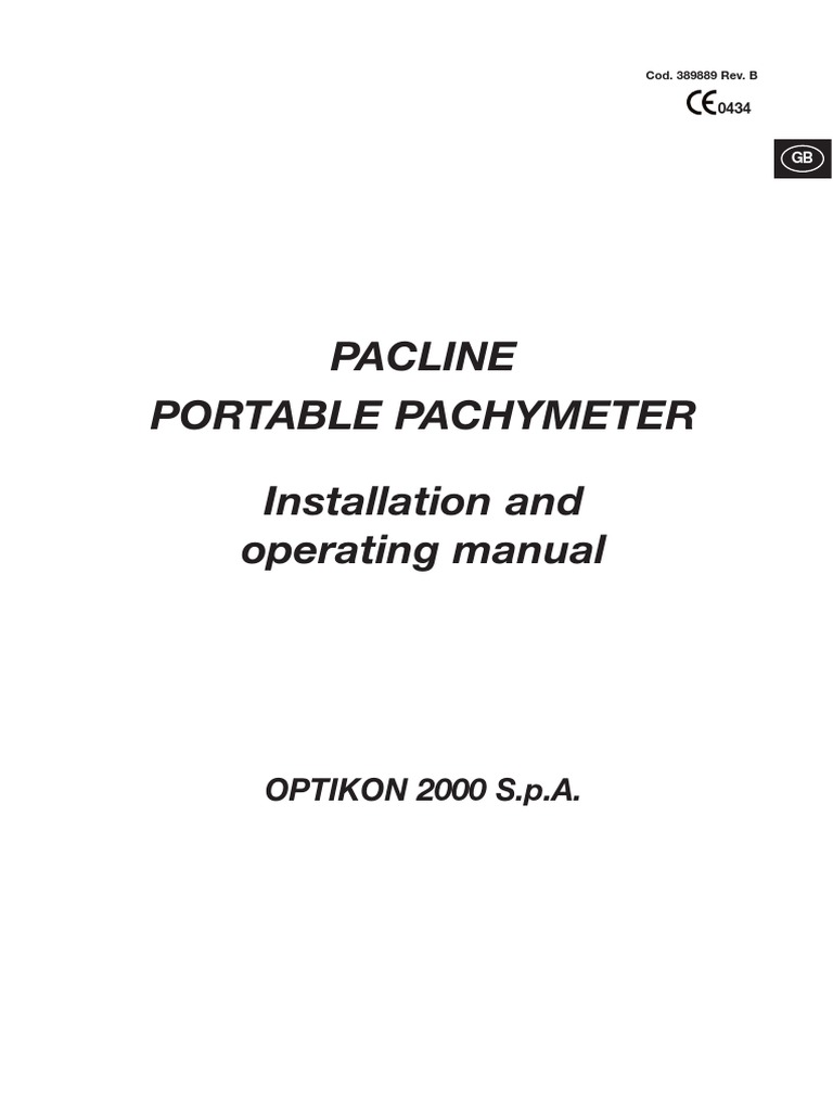 Pacline User Manual Eng | PDF | Sterilization (Microbiology ...